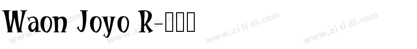 Waon Joyo R字体转换
